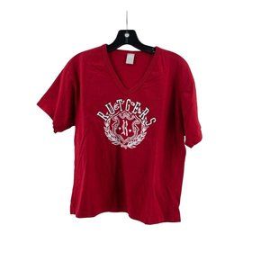 Russell Athletic Rutgers University Red Short Sleeve Graphic T Shirt Tee Size L